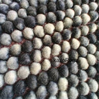 Ivory Mist Handwoven Pebble Wool Rug | Modern Textured Minimalist Area Carpet
