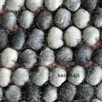 Ivory Mist Handwoven Pebble Wool Rug | Modern Textured Minimalist Area Carpet