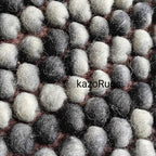 Ivory Mist Handwoven Pebble Wool Rug | Modern Textured Minimalist Area Carpet
