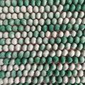 Emerald Green & White Chunky Ball Wool Carpet