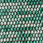 Emerald Green & White Chunky Ball Wool Carpet