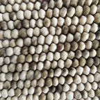 Earth Tone Chunky Felt Pebble Wool Rug – Handmade Boho Carpet