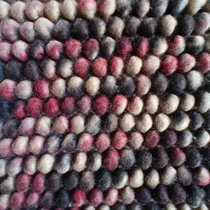 Marbled Felt Wool Pebble Weave Rug