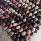 Marbled Felt Wool Pebble Weave Rug