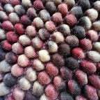Marbled Felt Wool Pebble Weave Rug