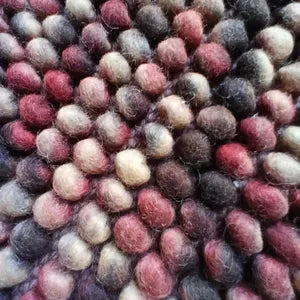 Marbled Felt Wool Pebble Weave Rug