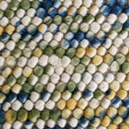 Handmade Felt Wool Pebble Rug – Multicolor Boho Carpet