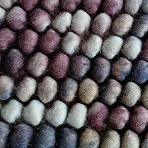 Handwoven Felt Ball Pebble Rug Pattern