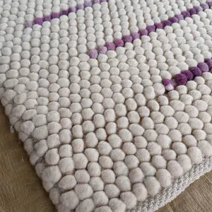 Lavender Stripe Pebble Rug