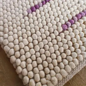 Lavender Stripe Pebble Rug