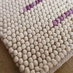 Lavender Stripe Pebble Rug