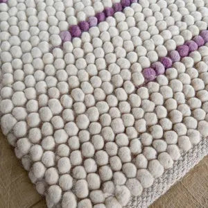 Lavender Stripe Pebble Rug