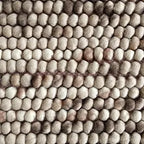 Earth Tone Chunky Felt Pebble Wool Rug – Handmade Boho Carpet