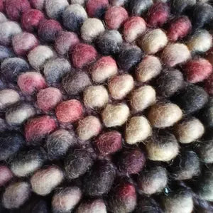 Marbled Felt Wool Pebble Weave Rug