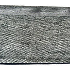Pebble Weave Handwoven Wool Rug – Gray & Ivory Minimalist Texture