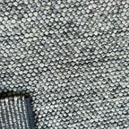 Pebble Weave Handwoven Wool Rug – Gray & Ivory Minimalist Texture