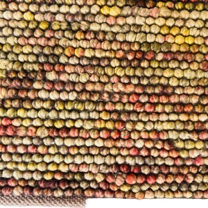 Multicolor Pebble Wool Rug – Felt Ball Carpet