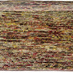 Multicolor Pebble Wool Rug – Felt Ball Carpet