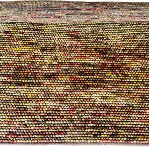 Multicolor Pebble Wool Rug – Felt Ball Carpet