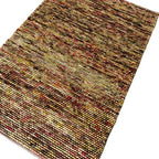 Multicolor Pebble Wool Rug – Felt Ball Carpet