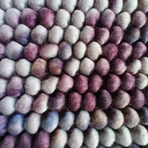 Handwoven Felt Ball Pebble Rug Pattern