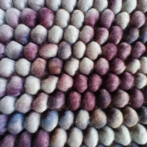 Handwoven Felt Ball Pebble Rug Pattern