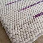 Lavender Stripe Pebble Rug
