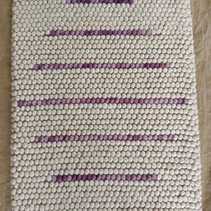 Lavender Stripe Pebble Rug