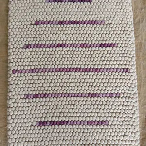 Lavender Stripe Pebble Rug