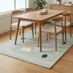 Sage Green Hand-Tufted Wool Kids Play Rug