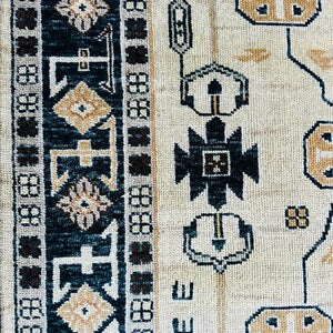 Modern Tribal Hand-Knotted Rug – Luxury Geometric Artisan Floor Covering