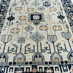 Modern Tribal Hand-Knotted Rug – Luxury Geometric Artisan Floor Covering