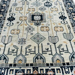 Modern Tribal Hand-Knotted Rug – Luxury Geometric Artisan Floor Covering