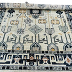 Modern Tribal Hand-Knotted Rug – Luxury Geometric Artisan Floor Covering