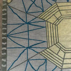 Grey Oushak Wool Rug – Hand-Knotted Vintage Turkish Floral Carpet