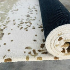 Luxury Hand-Tufted Wool Rug – Elegant Beige & Yellow Classic Floral Interior Carpet