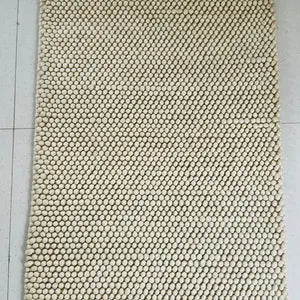 Amethyst Pebble Wool Rug – Luxury Plum & Ivory Bubble Weave