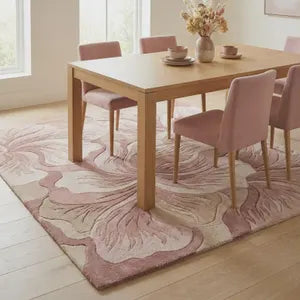 Rosé Bloom Hand Tufted Floral Rug