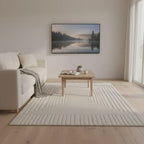 Hand Tufted Geometric Rug – Modern Minimalist Area Carpet