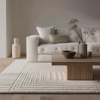 Hand Tufted Geometric Rug – Modern Minimalist Area Carpet