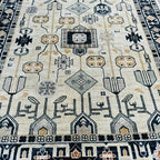Modern Tribal Hand-Knotted Rug – Luxury Geometric Artisan Floor Covering