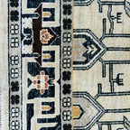 Modern Tribal Hand-Knotted Rug – Luxury Geometric Artisan Floor Covering