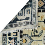 Modern Tribal Hand-Knotted Rug – Luxury Geometric Artisan Floor Covering