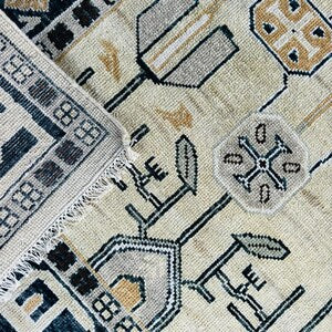 Modern Tribal Hand-Knotted Rug – Luxury Geometric Artisan Floor Covering