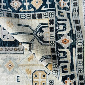 Modern Tribal Hand-Knotted Rug – Luxury Geometric Artisan Floor Covering
