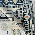 Modern Tribal Hand-Knotted Rug – Luxury Geometric Artisan Floor Covering