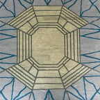 Grey Oushak Wool Rug – Hand-Knotted Vintage Turkish Floral Carpet
