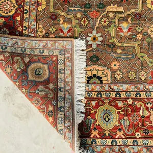 Hand Knotted Oushak Rug – Premium New Zealand Wool Vintage Carpet