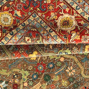 Hand Knotted Oushak Rug – Premium New Zealand Wool Vintage Carpet