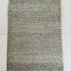 Amethyst Pebble Wool Rug – Luxury Plum & Ivory Bubble Weave